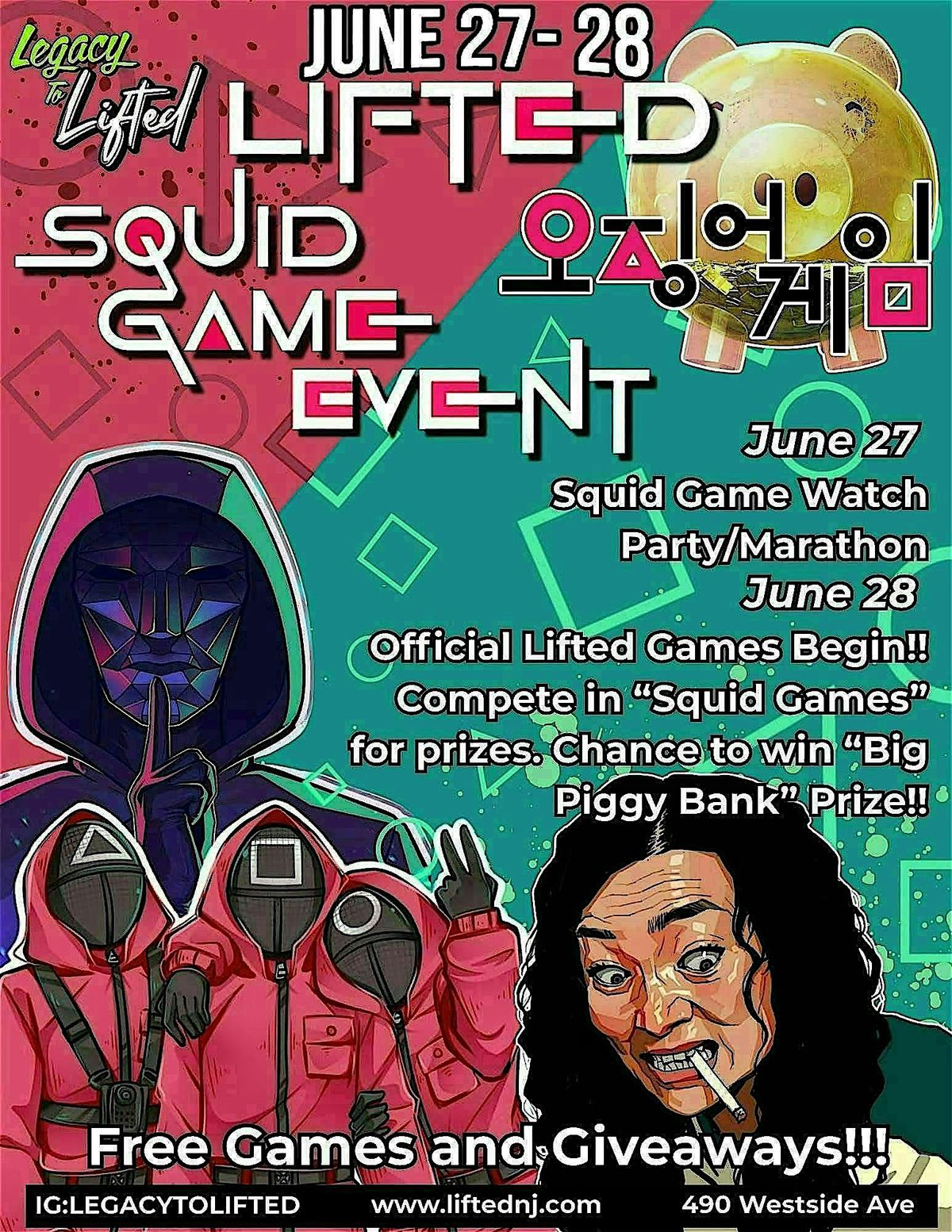 Legacy to Lifted X Squid Games, 28 June | Event in Jersey City | AllEvents
