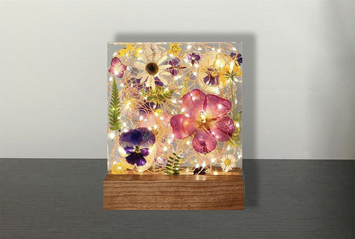 Pressed Flowers in Resin with Lights Night Light Decor Paint  Sip Art Akron, 30 July | Event in Akron | AllEvents
