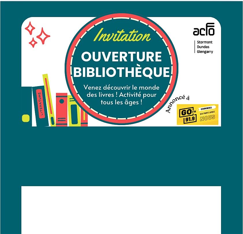 Ouverture bibliothèque communautaire - ACFO SDG, 12 August | Event in Cornwall | AllEvents