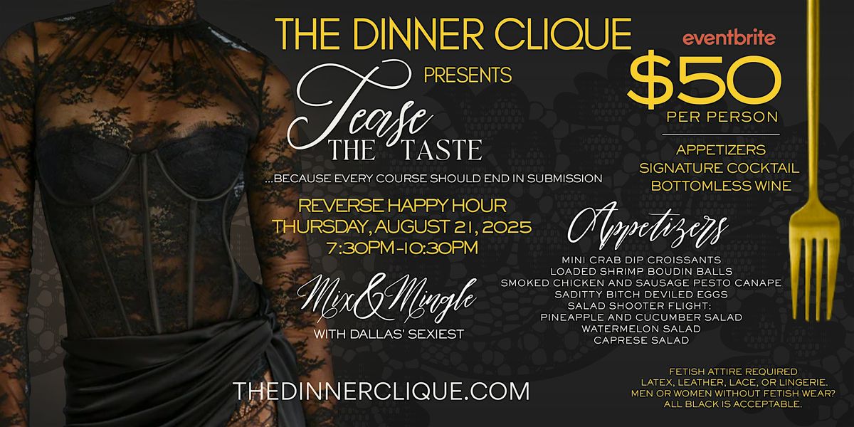 Tease the Taste, 21 August | Event in Dallas | AllEvents