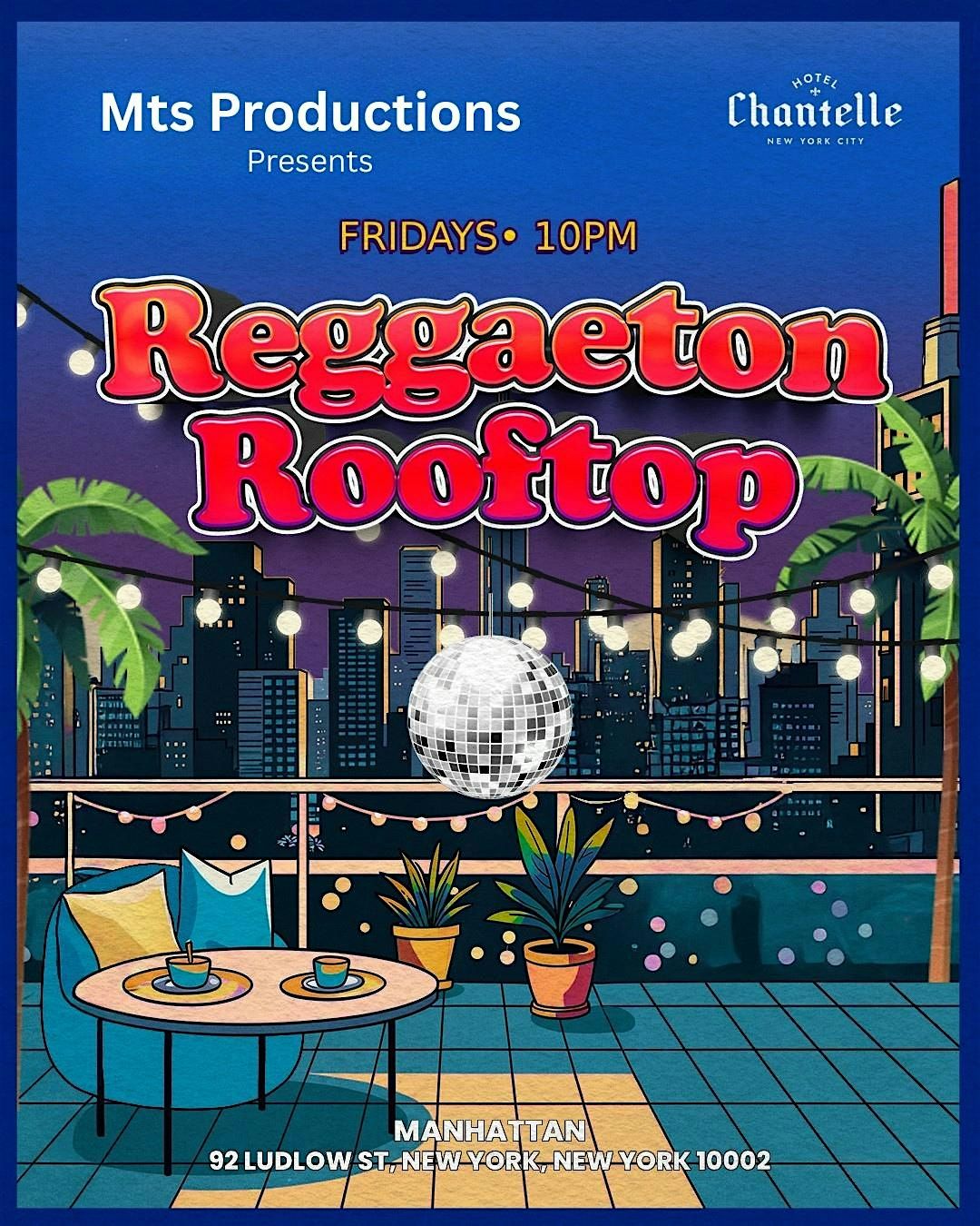 Reggaeton Rooftop Party NYC – Friday August 8th at Hotel Chantelle NYC, 8 August | Event in New York | AllEvents