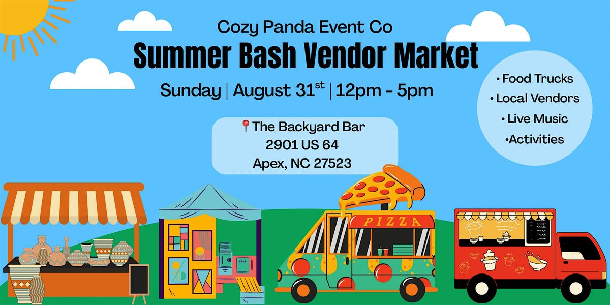 ☀️ Cozy Panda Presents: The Summer Bash, 31 August | Event in Apex | AllEvents