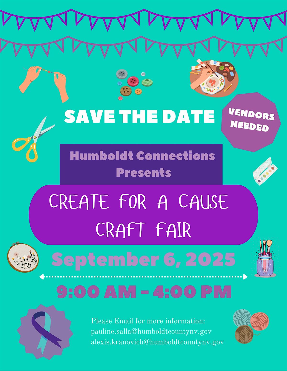 CREATE FOR A CAUSE CRAFT FAIR, 6 September | Event in Winnemucca | AllEvents