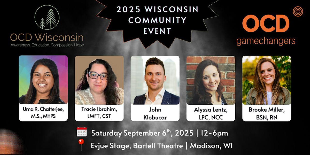 OCD Gamechangers: Wisconsin Community Event, 6 September | Event in Madison | AllEvents