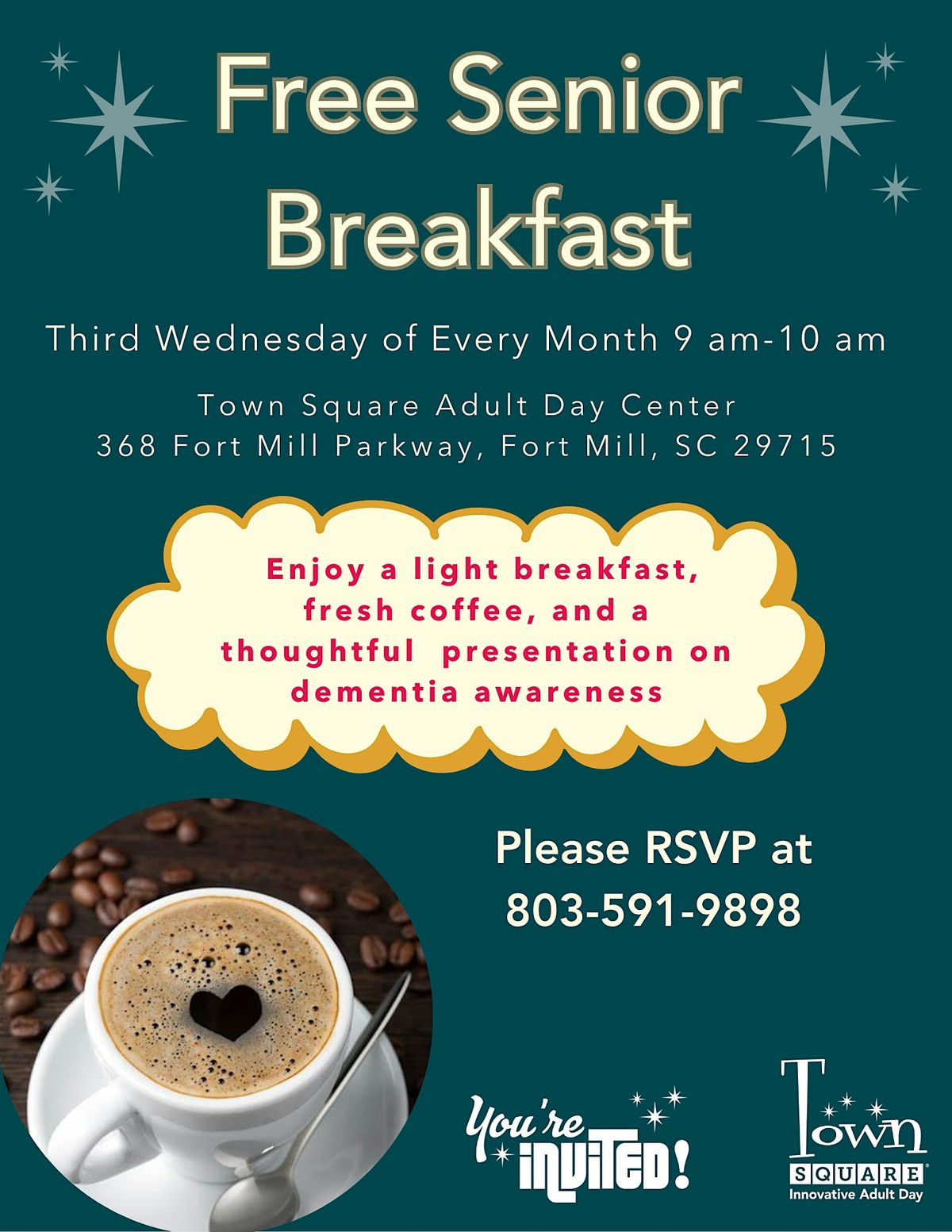 Senior Breakfast and Dementia Presentation, 20 August | Event in Fort Mill | AllEvents