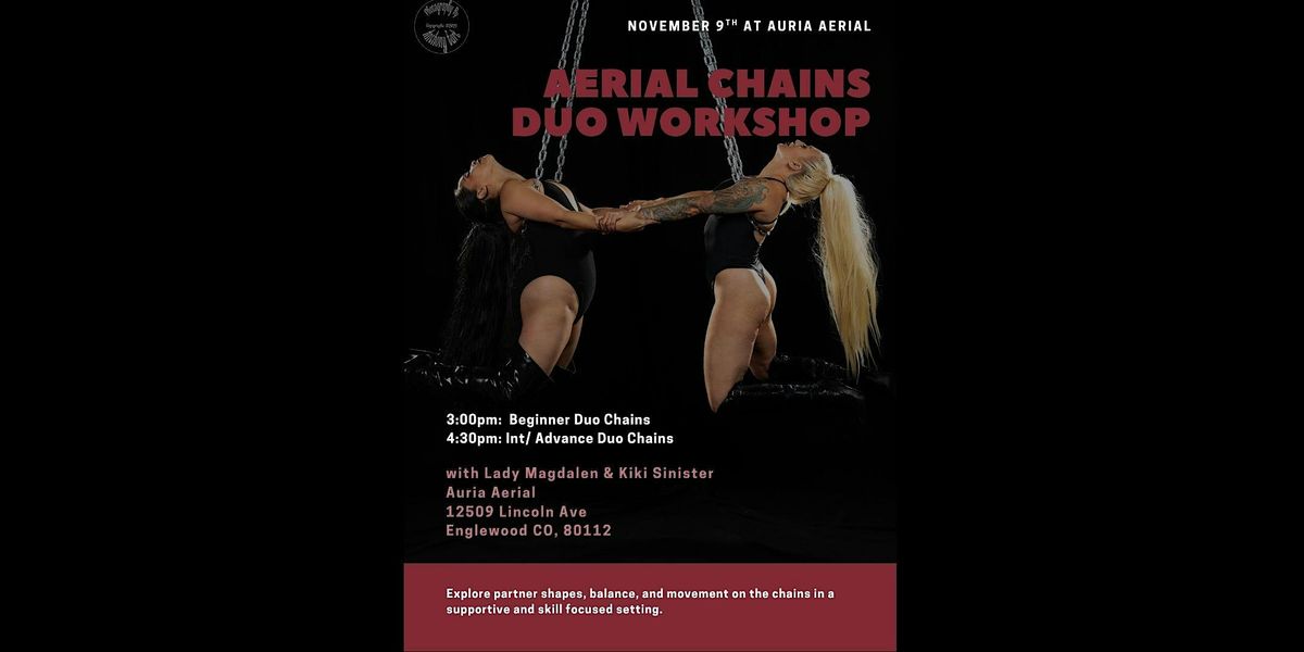 Aerial Chains Duo Workshops, 9 November | Event in Englewood | AllEvents
