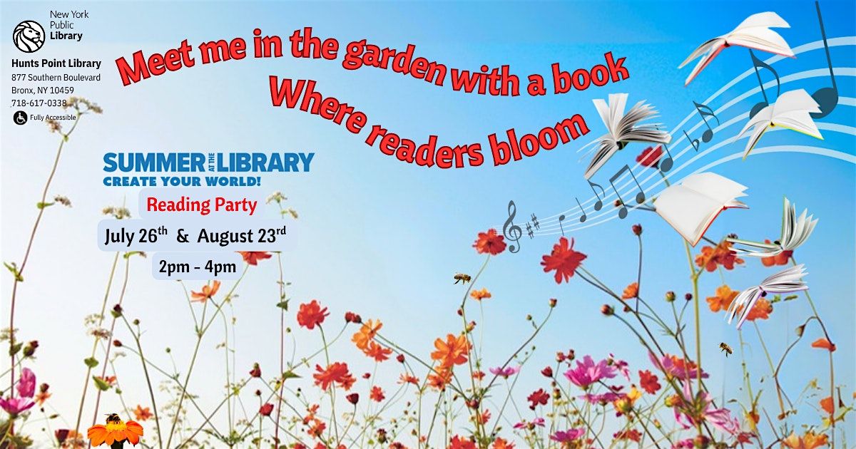 Meet me in the Garden: Reading Party | Event in Bronx | AllEvents