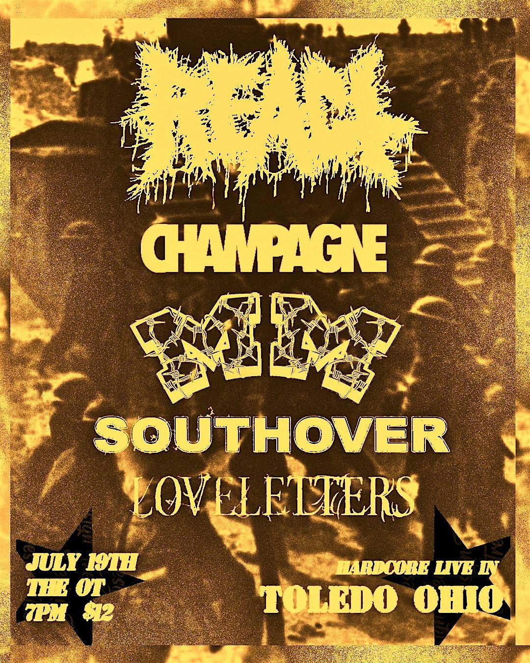 REACT, CHAMPAGNE, MEAN MUG, SOUTHOVER, AND LOVELETTERS @ THE OT, 19 July | Event in Toledo | AllEvents
