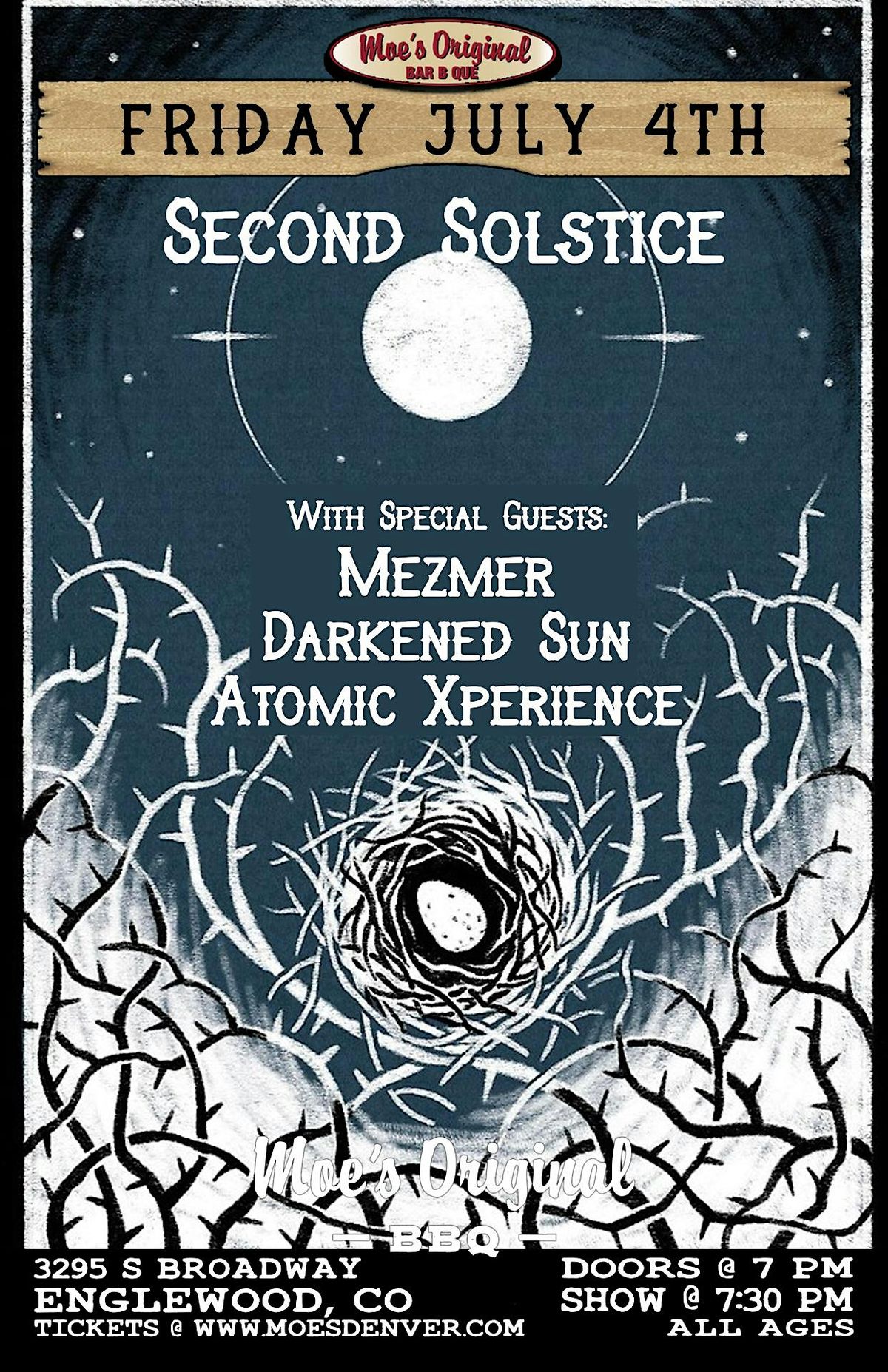 Second Solstice + Mezmer + Darkened Sun + Atomic Xperience, 4 July | Event in Englewood | AllEvents