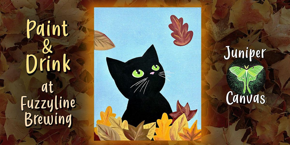Paint & Drink at Fuzzyline Brewing: Kitten in Leaves, 17 September | Event in Highland | AllEvents