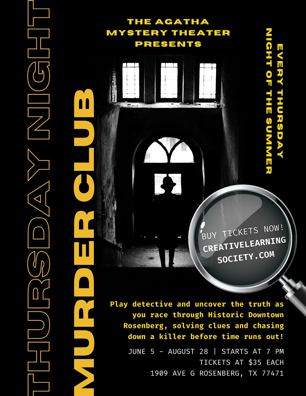The Thursday Night M**der Club - A M**der Mystery Scavenger Hunt, 5 June | Event in Rosenberg | AllEvents