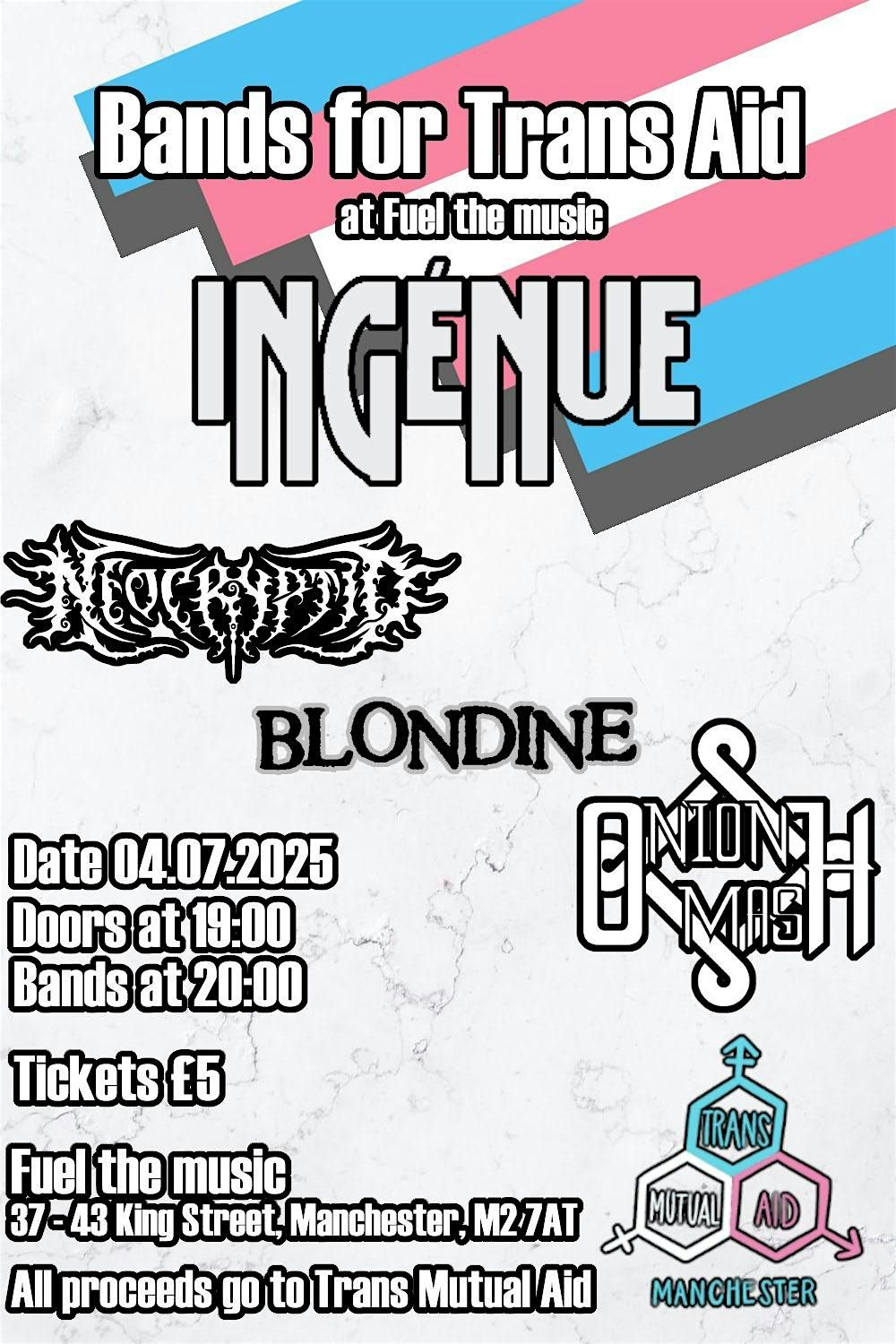 Bands for Trans Aid, 4 July | Event in Manchester | AllEvents