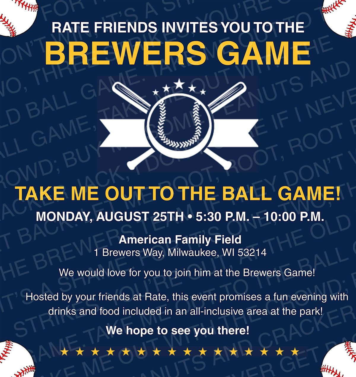 8.25.25  Brewers Game with Your Friends at Rate!, 25 August | Event in Milwaukee | AllEvents
