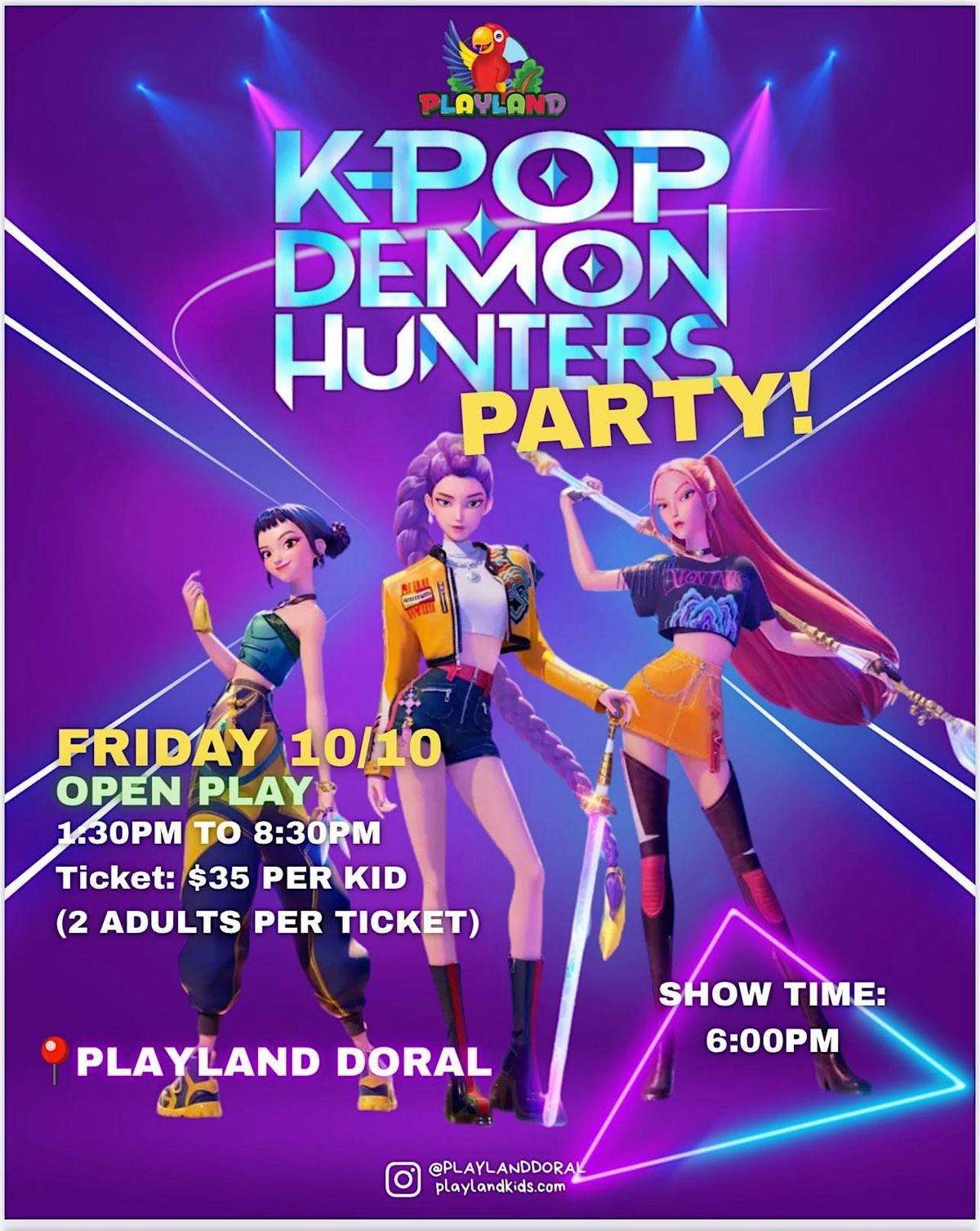 K-POP DEMON HUNTERS PARTY, 10 October | Event in Doral | AllEvents