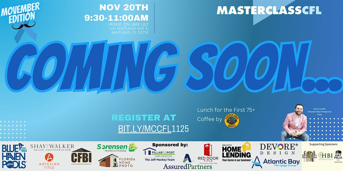 [MasterclassCFL3.0] MO-Vember Session, 20 November | Event in Maitland | AllEvents