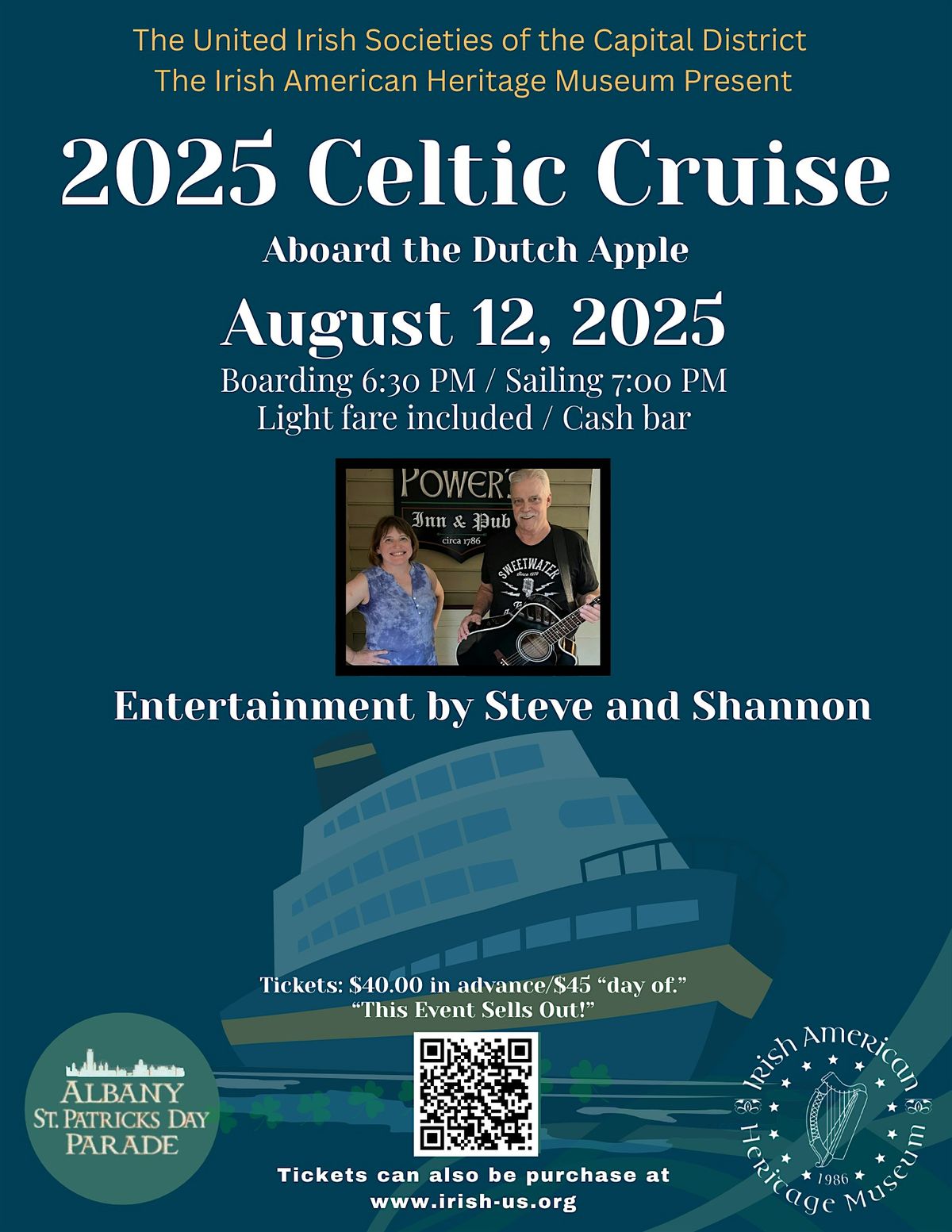 2025 Celtic Cruise on the Hudson, 12 August | Event in Albany | AllEvents