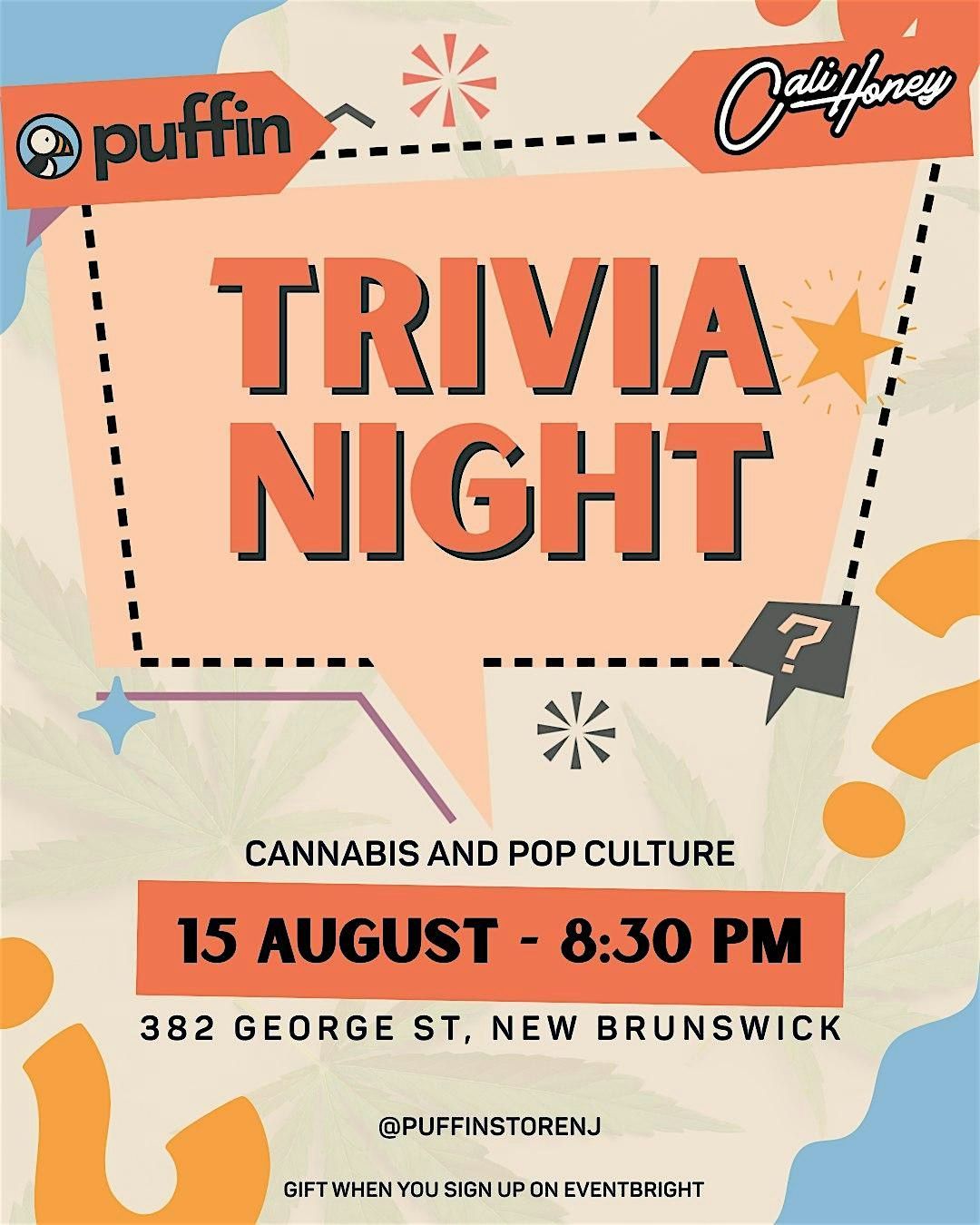 Trivia Night With Puffin Store NJ, 15 August | Event in New Brunswick | AllEvents