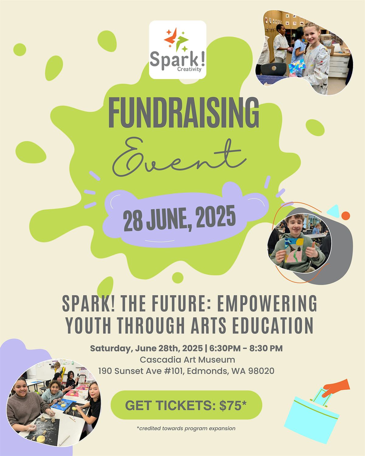 Spark! the Future: Empowering Youth through Arts Education, 28 June | Event in Edmonds | AllEvents