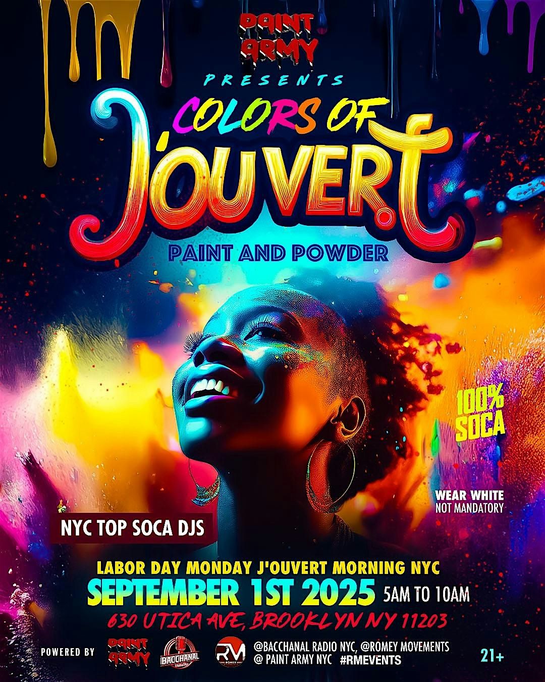 COLORS OF J'OUVERT paint and powder, 1 September | Event in Brooklyn | AllEvents