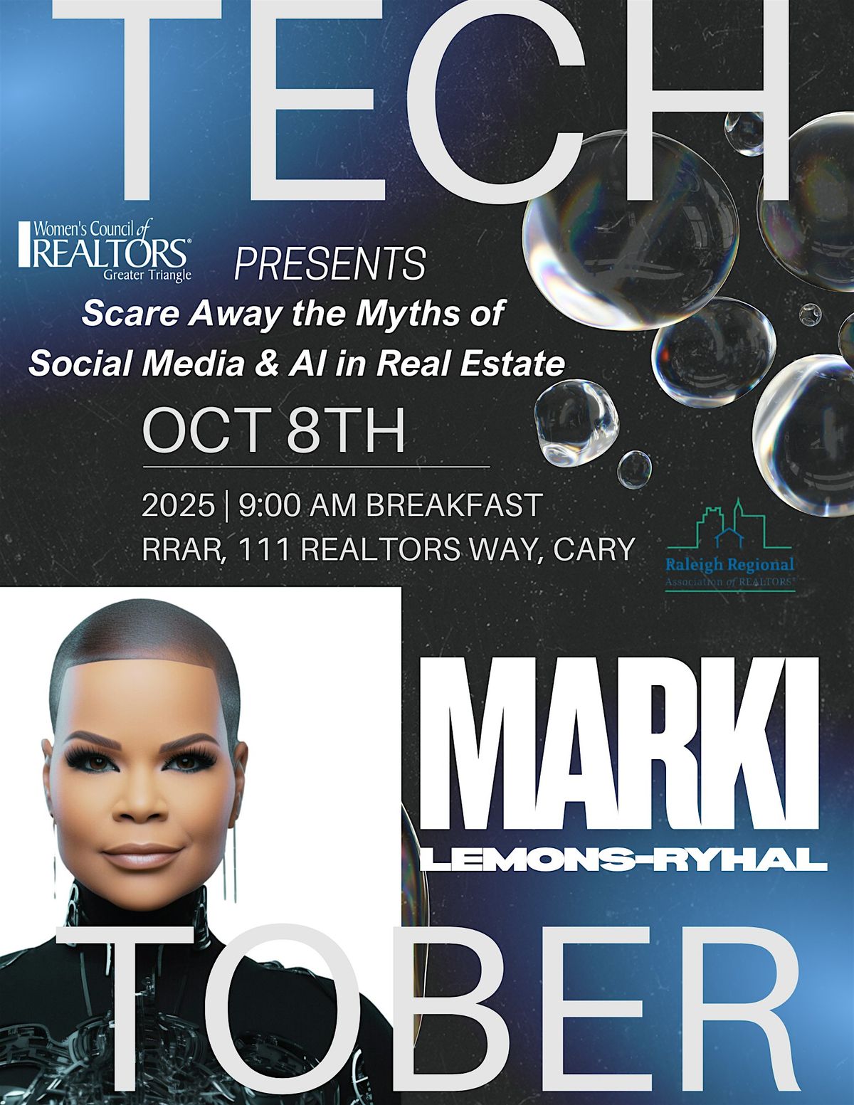 TECH-TOBER: Scare Away the Myths of Social Media & AI in Real Estate, 8 October | Event in Cary | AllEvents