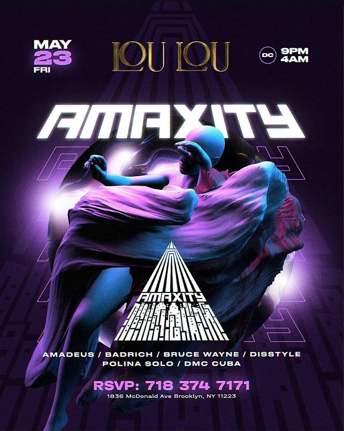 AMAXITY TECHNO NIGHT, 23 May | Event in Brooklyn | AllEvents