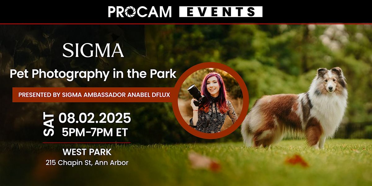 Pet Photography in the Park presented by Sigma Ambassador Anabel DFlux, 2 August | Event in Ann Arbor | AllEvents