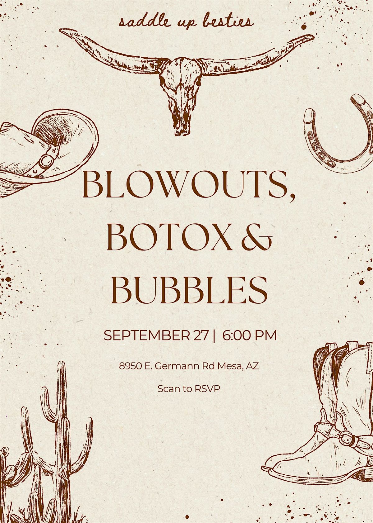 blowouts, botox & bubbles, 27 September | Event in Mesa | AllEvents