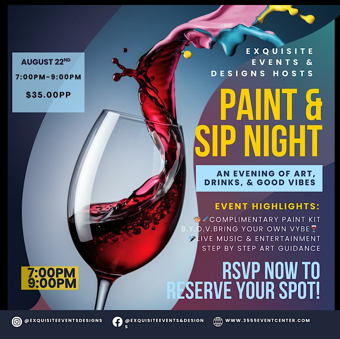 Paint, Sip, & Vybez, 22 August | Event in Snellville | AllEvents