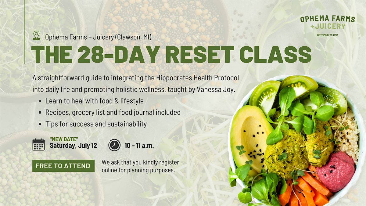The 28-Day Reset, 12 July | Event in Clawson | AllEvents