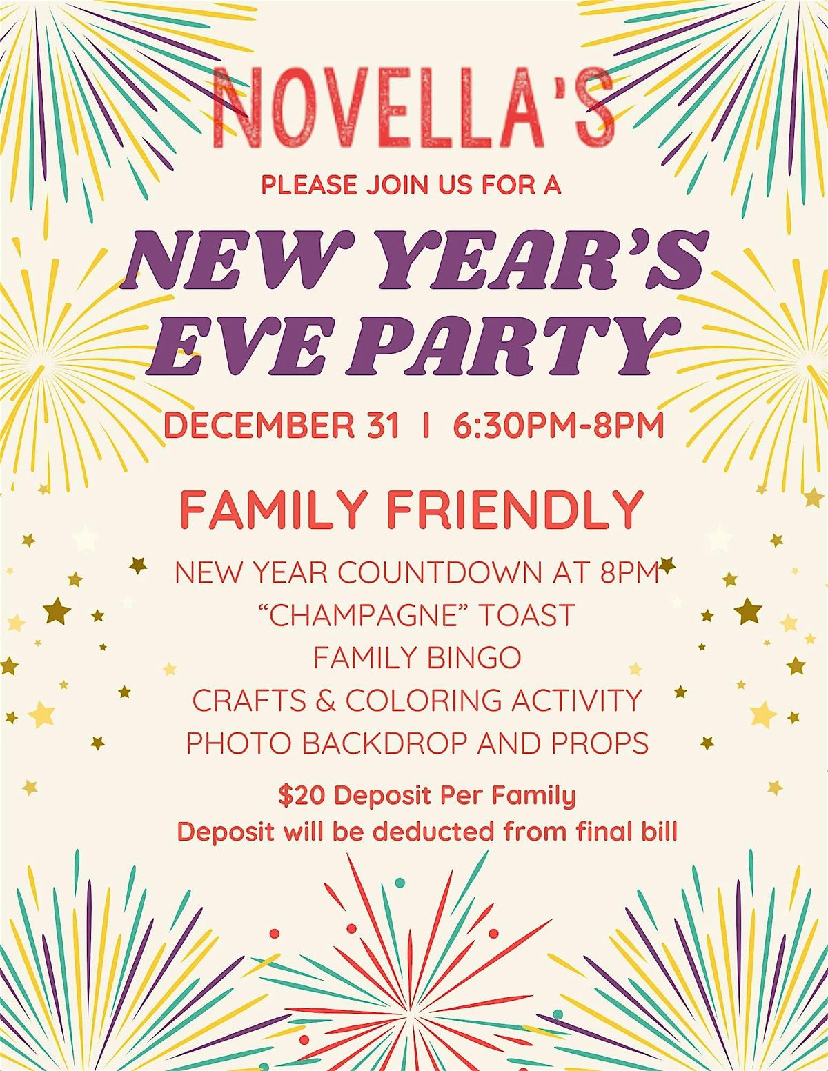 Family Friendly New Years Eve Party