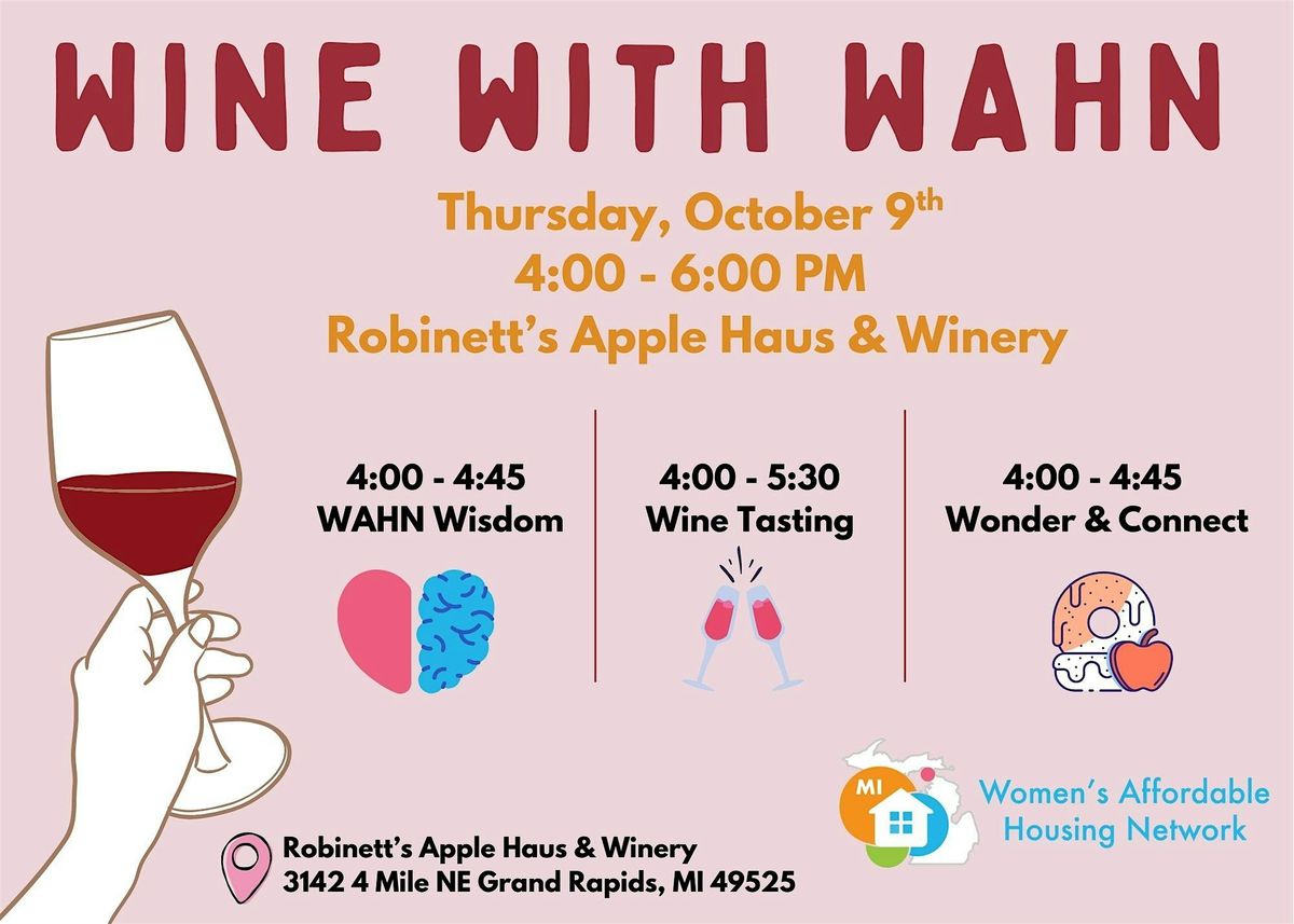 Wine with WAHN - Grand Rapids, 9 October | Event in Grand Rapids Township | AllEvents