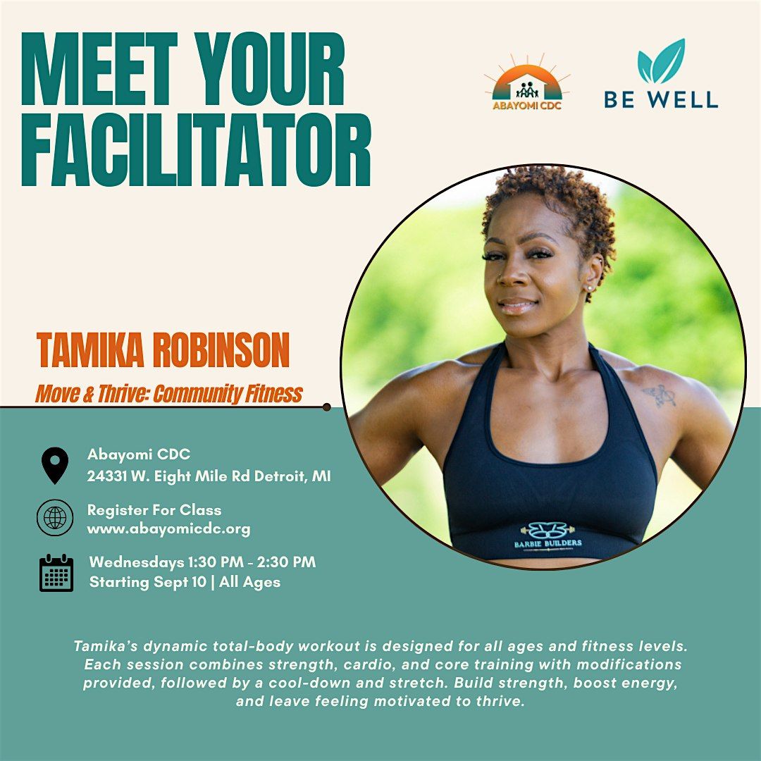 Be Well: Move and Thrive : Community Fitness | Event in Detroit | AllEvents
