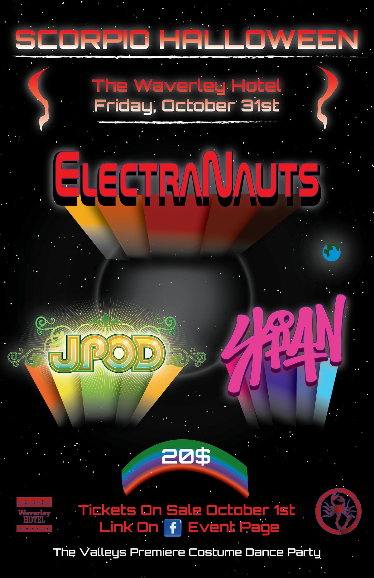 Scorpio Halloween with ElectraNauts, JPOD and SKIAN, 31 October | Event in Cumberland | AllEvents
