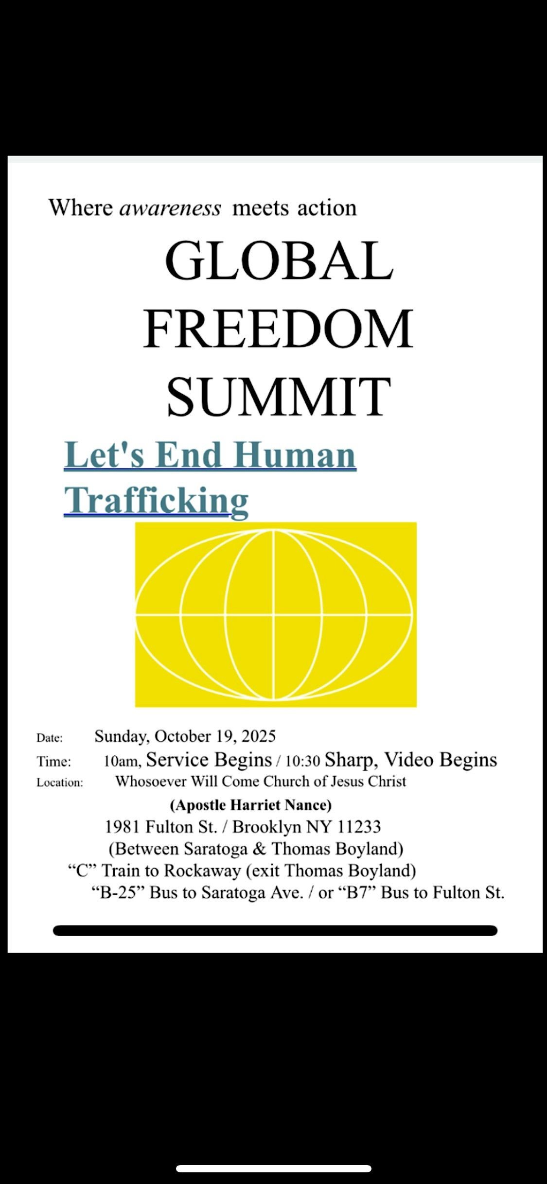 GLOBAL FREEDOM SUMMIT, 19 October | Event in Brooklyn | AllEvents