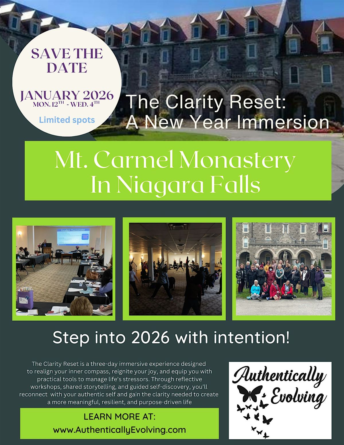 THE CLARITY RESET: A New Year Immersion, 12 January | Event in Niagara Falls | AllEvents