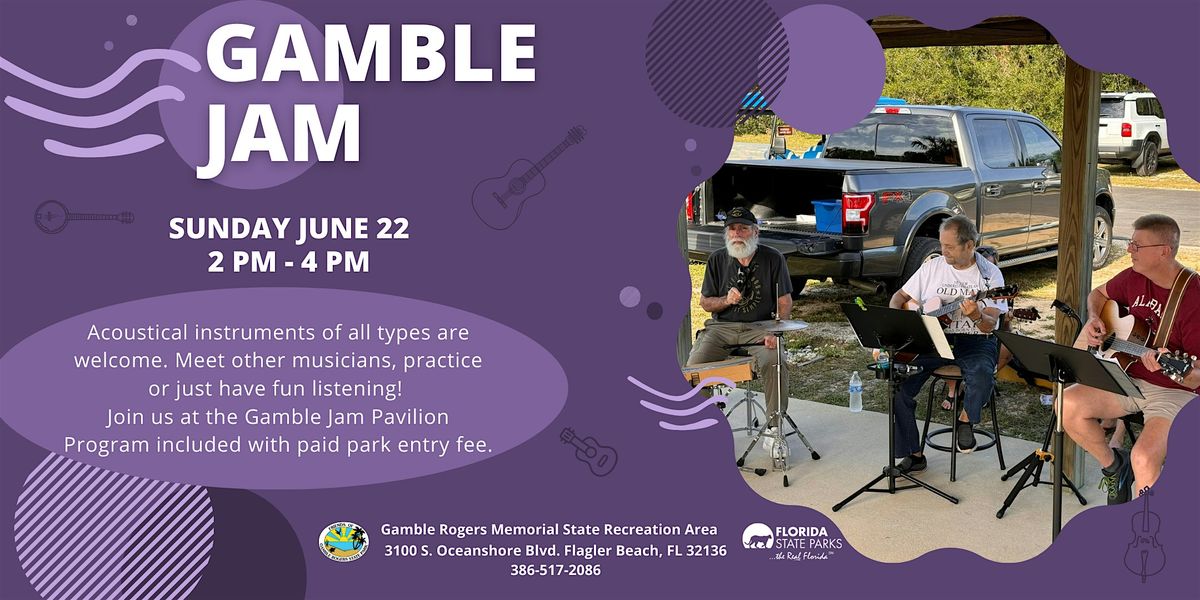 Gamble Jam, 22 June | Event in Flagler Beach | AllEvents