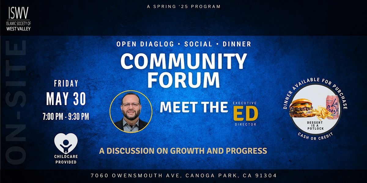 ISWV: Community Forum, 30 May | Event in Canoga Park | AllEvents