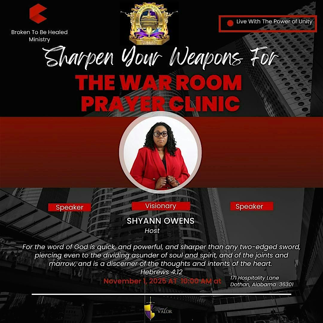 War Room Prayer Clinic, 1 November | Event in Dothan | AllEvents