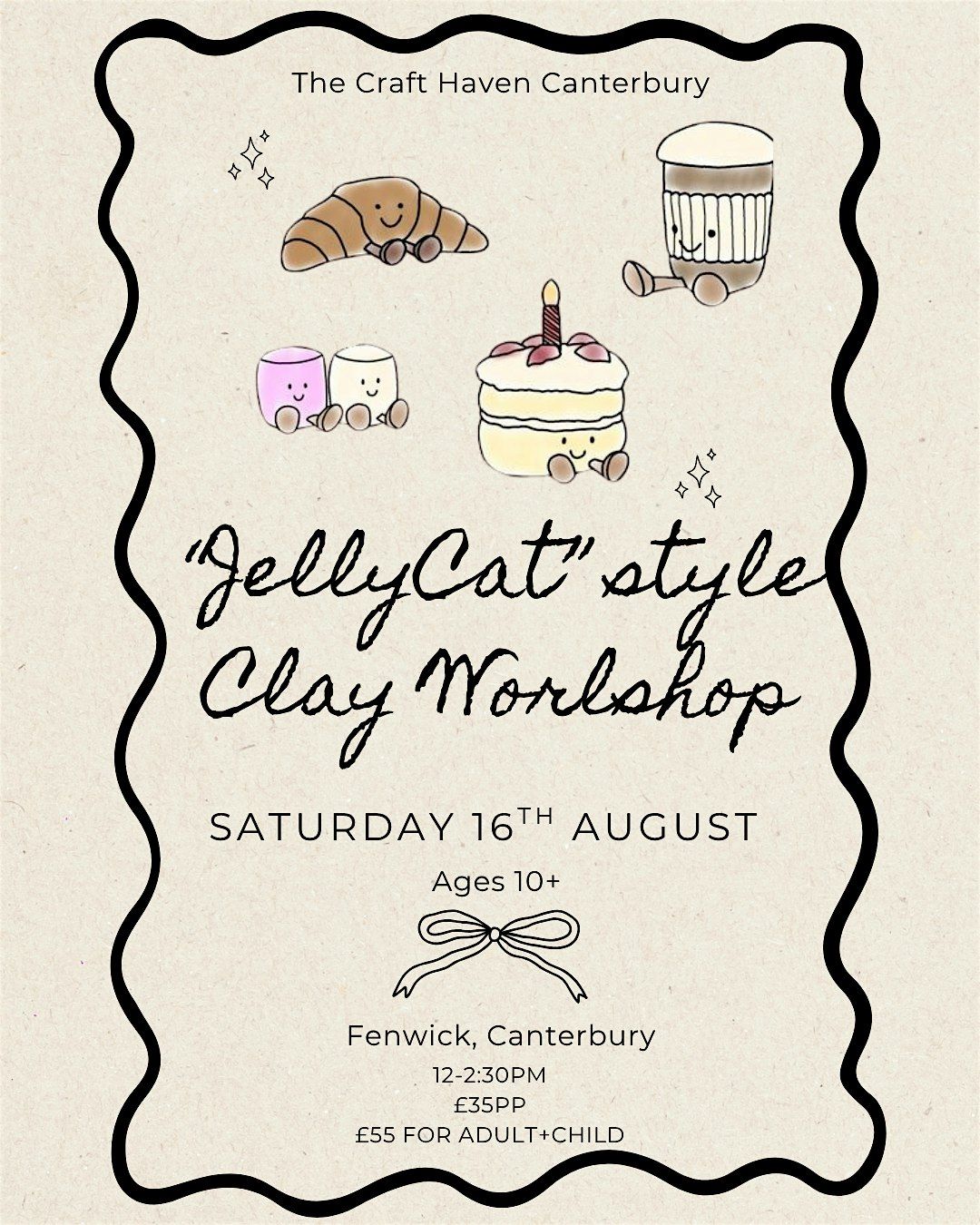“Jellycat” Style Clay Workshop at Fenwick, Canterbury, 16 August | Event in Canterbury | AllEvents