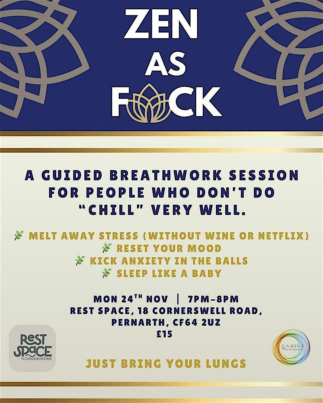 Zen As F*ck, 24 November | Event in Penarth | AllEvents