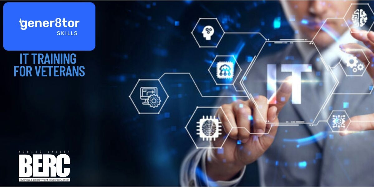 IT Training for Veterans - Presented by: Gener8tor, 7 August | Event in Moreno Valley | AllEvents
