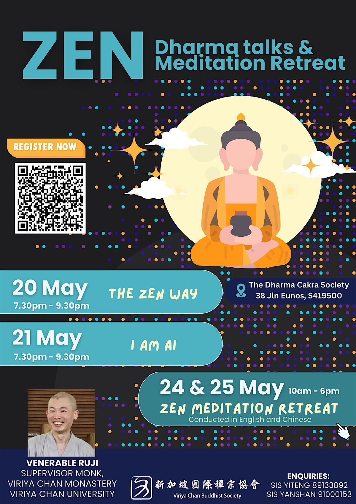 Zen Dharma talks & Meditation Retreat, 20 May | Event in Paya Lebar | AllEvents