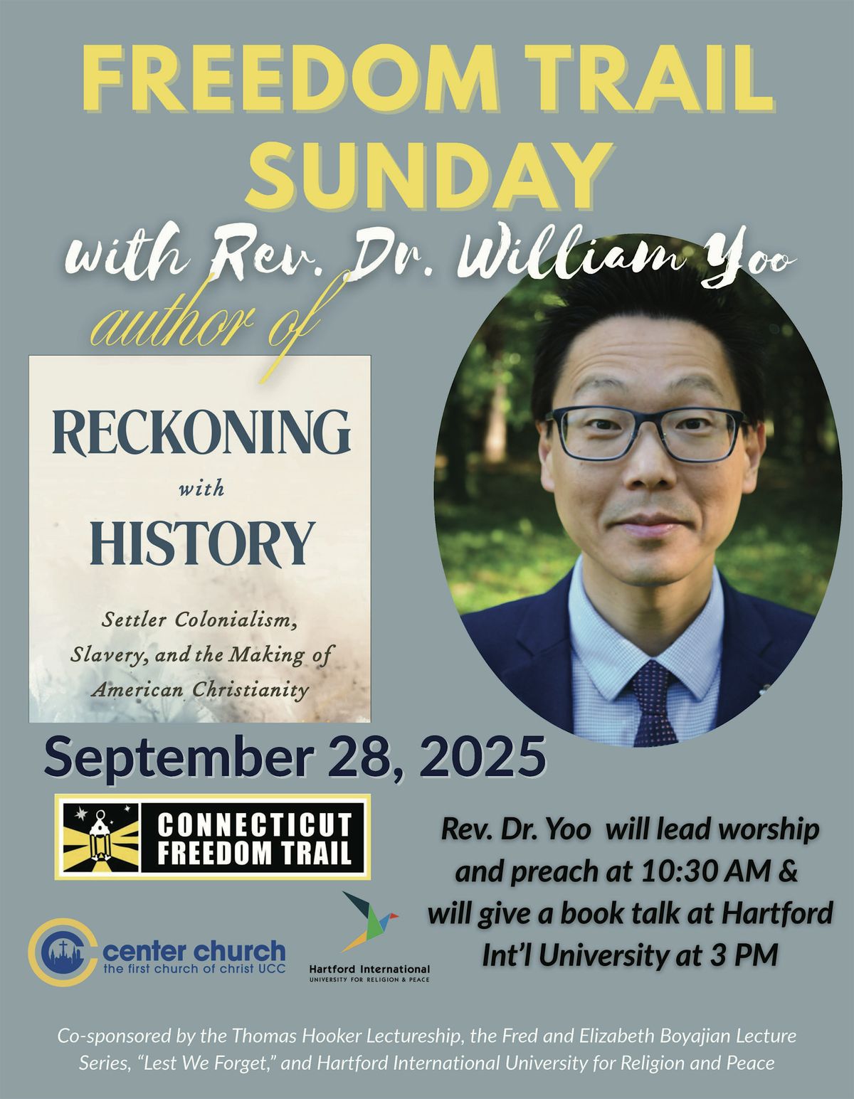 Dr. William Yoo Lecture at HIU, 28 September | Event in Hartford | AllEvents