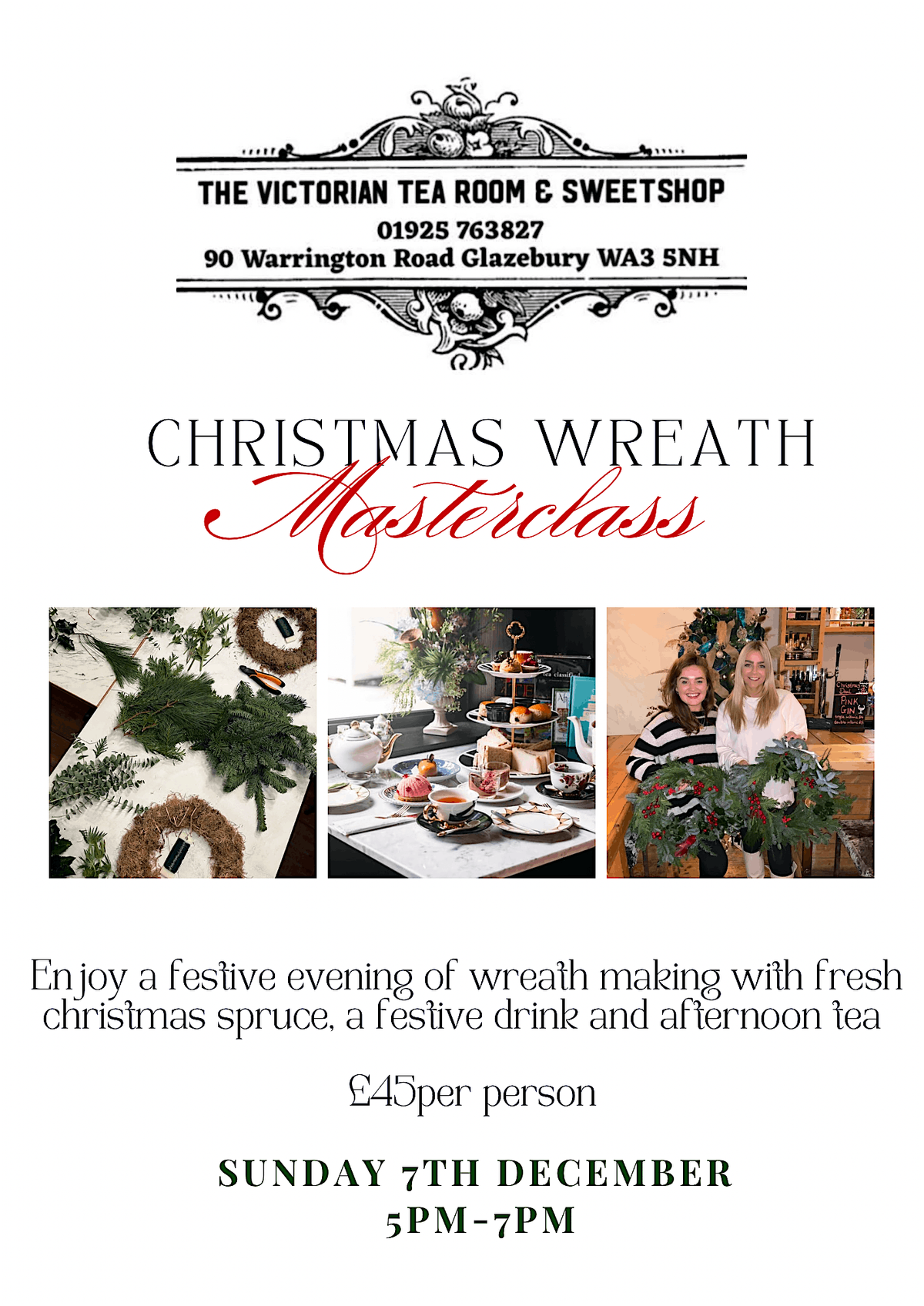 Victorian Tea Room Festive Wreath Making & Cream Tea, 7 December | Event in Glazebury | AllEvents