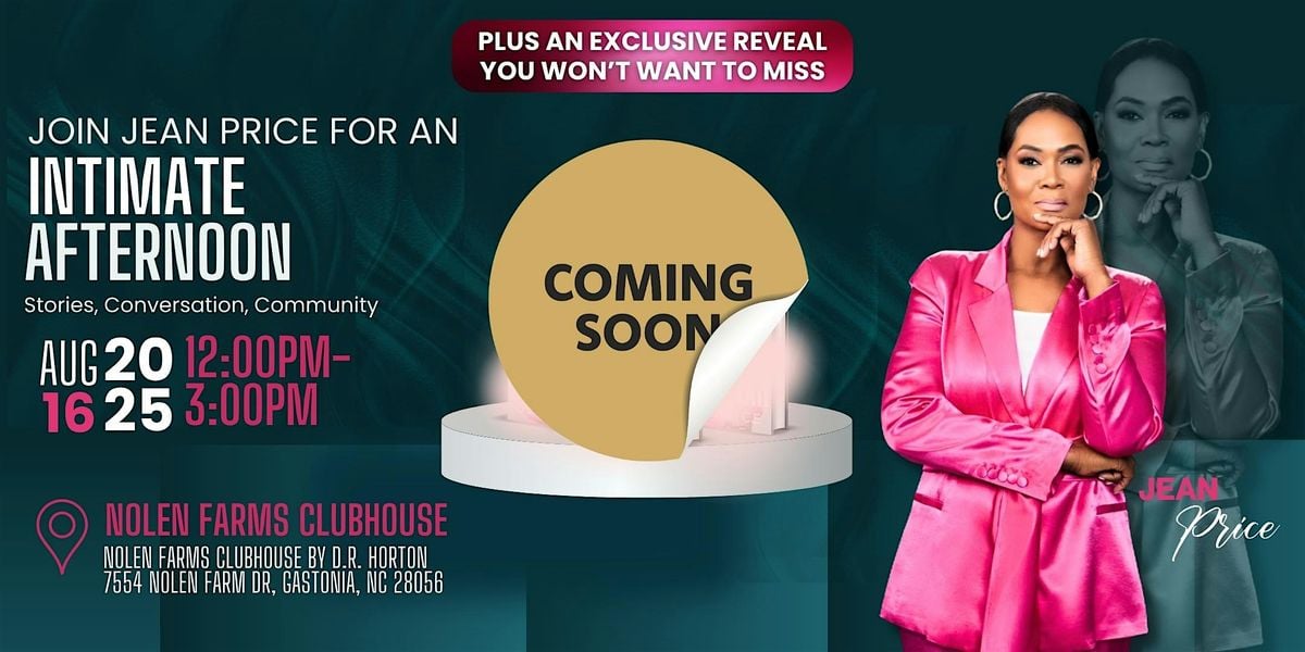 THE WEIE COLLECTIVE PRESENTS A BOOK LAUNCH EVENT WITH JEAN PRICE, 16 August | Event in Gastonia | AllEvents
