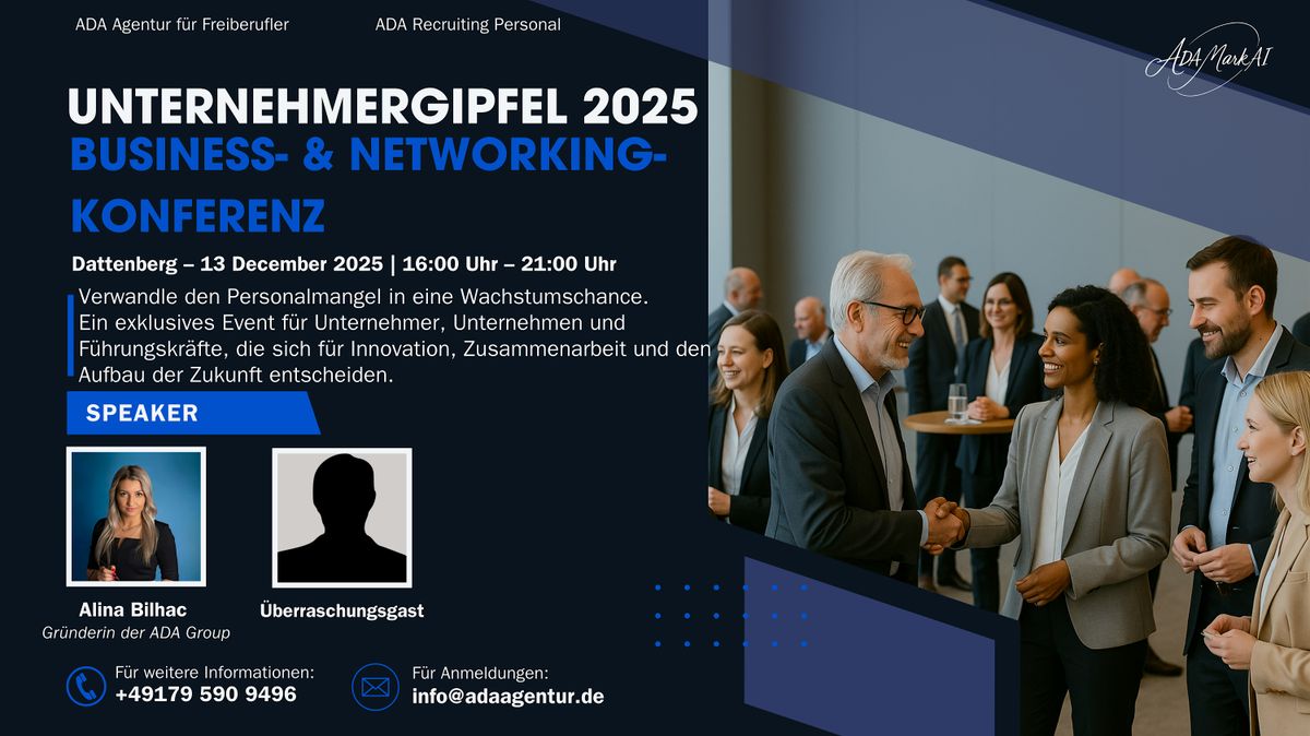 UNTERNEHMERGIPFEL 2025 Business- & Networking-Konferenz, 13 December | Event in Dattenberg | AllEvents