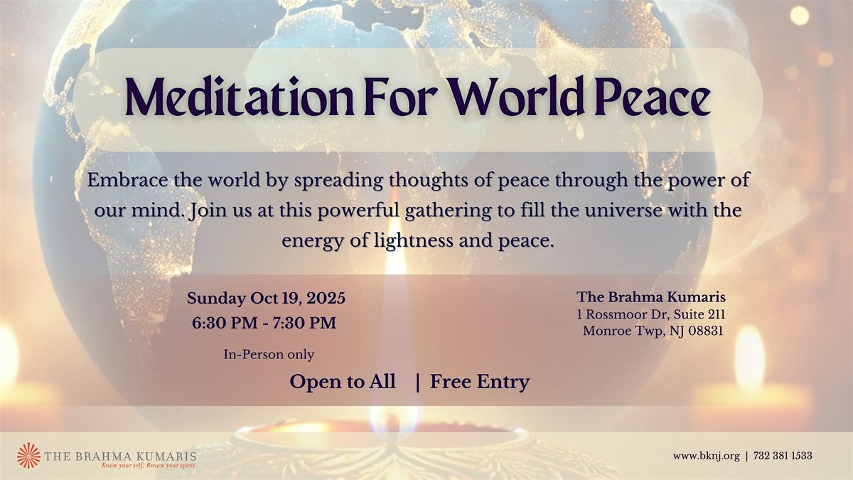Meditation for World Peace | Event in Monroe Township | AllEvents