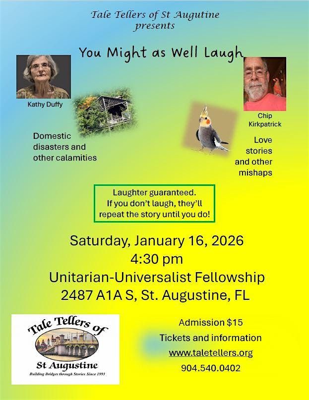 You Might As Well Laugh, 17 January | Event in St. Augustine | AllEvents