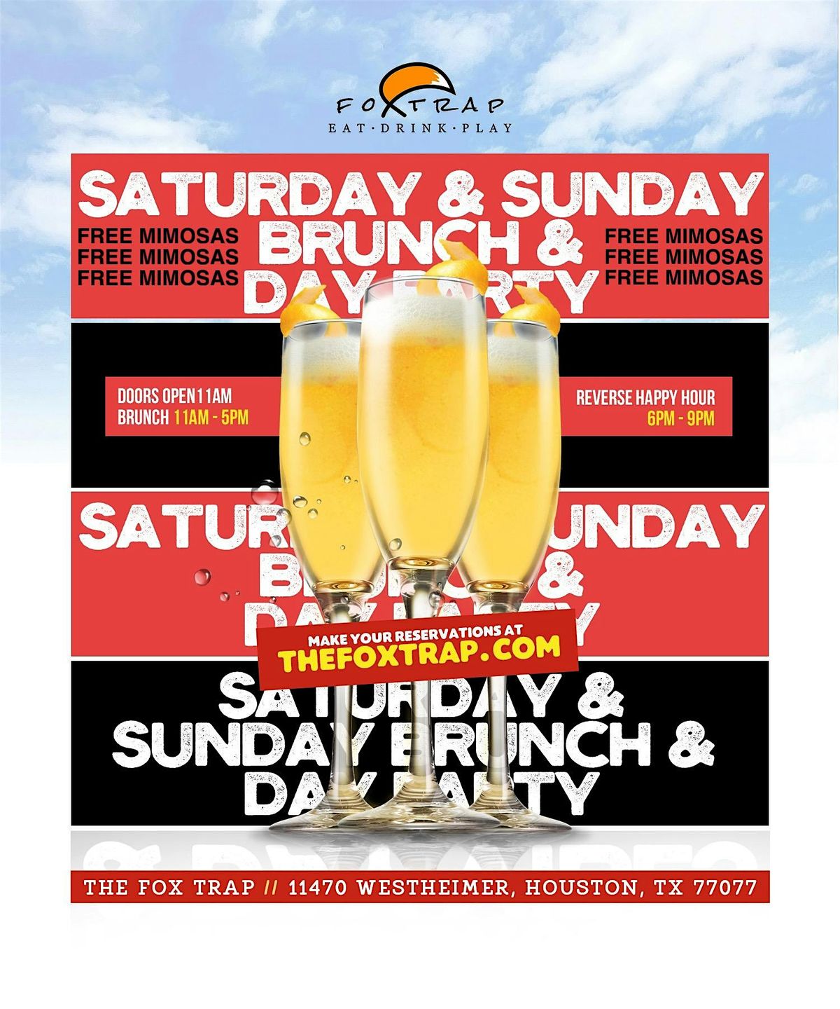 Brunch on Saturday & Sunday with Free Mimosas|Live DJ |Hookah |Pool Tables | Event in Houston | AllEvents