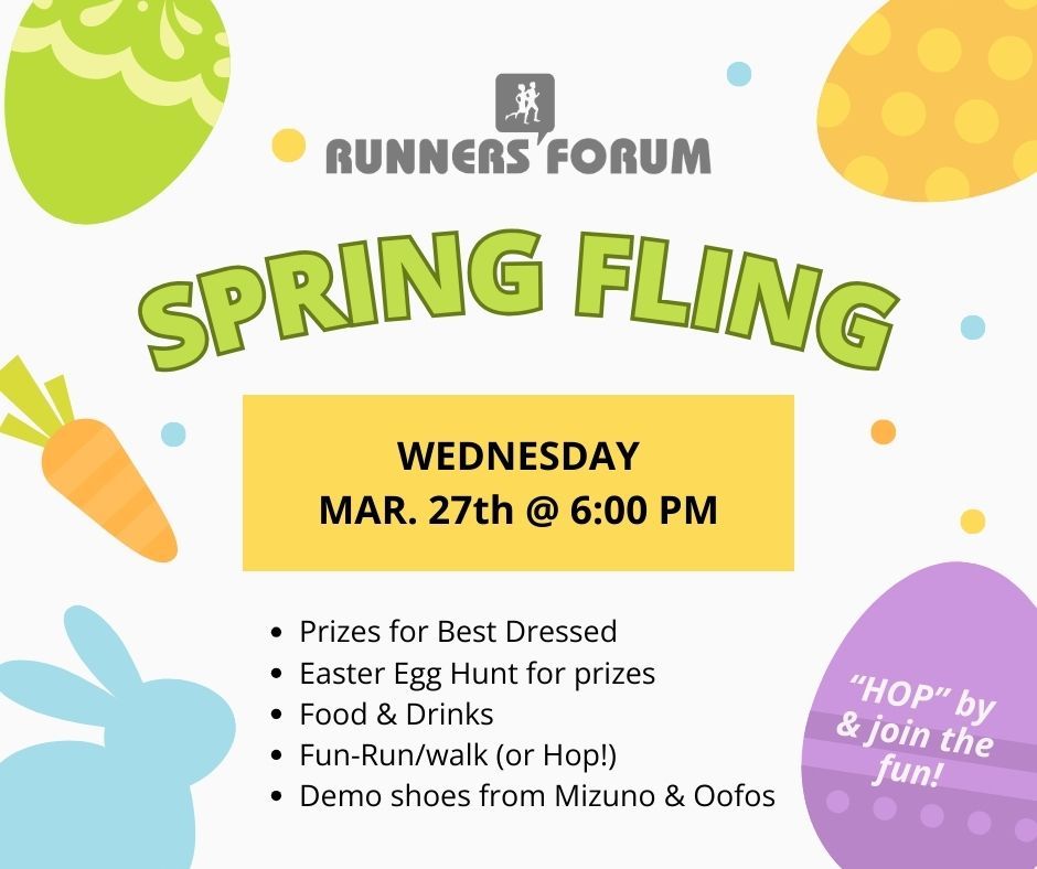 Spring Fling - Fun Run/Walk, the Runners Forum, 27 March 2024 | AllEvents